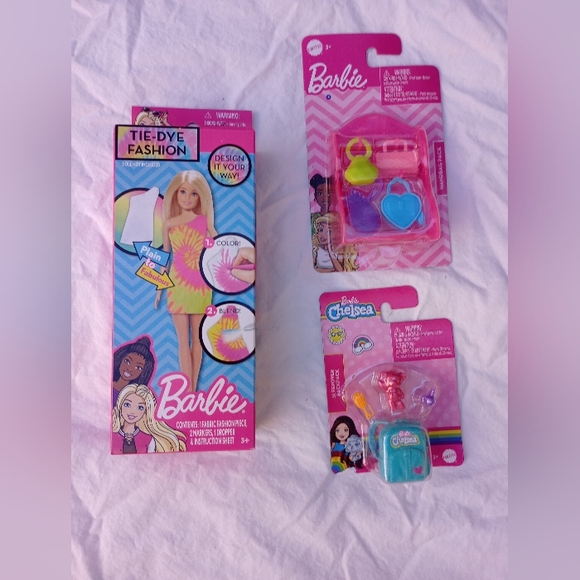 Barbie Other - Barbie Accessory Set Design it your way Purses Sleepover Backpack Gift Toy